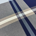 Bossi Tovaglia Scozzese Blu Beige Su Misura in Cotone