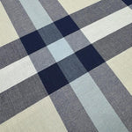 Bossi Tovaglia Scozzese Blu Beige Su Misura in Cotone