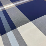 Bossi Tovaglia Scozzese Blu Beige Su Misura in Cotone