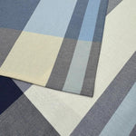 Bossi Tovaglia Scozzese Blu Beige Su Misura in Cotone