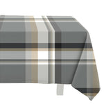 Bossi Tovaglia Scozzese Grigio Bianco Beige Su Misura in Cotone