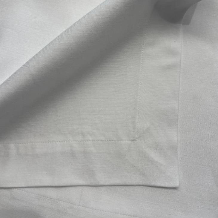 Tovaglia Misto Lino Fiammato Bianco
