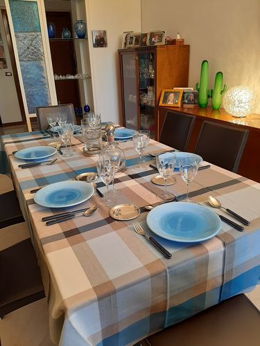 Bossi Tovaglia Su Misura Scozzese Azzurro in Cotone: foto della recensione di Anna M.
