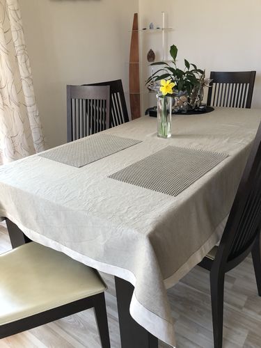 Tovaglia Lipari Su Misura in Misto Lino Antracite: foto della recensione di Angelo G.