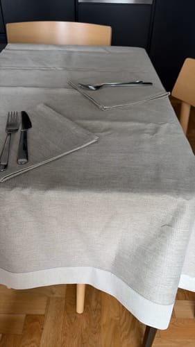 Tovaglia Lipari Su Misura in Misto Lino Antracite: foto della recensione di Loredana B.